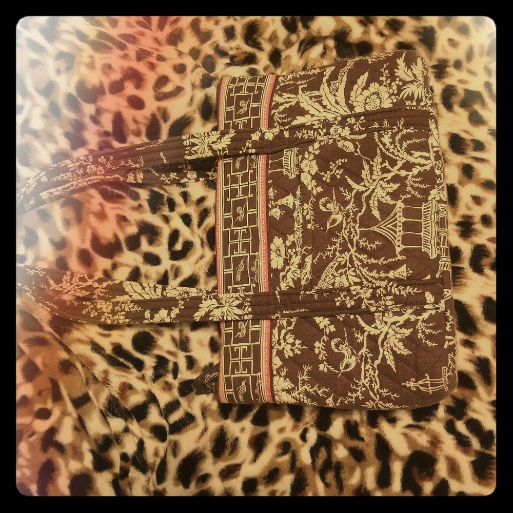 Vera Bradley brown and white purse